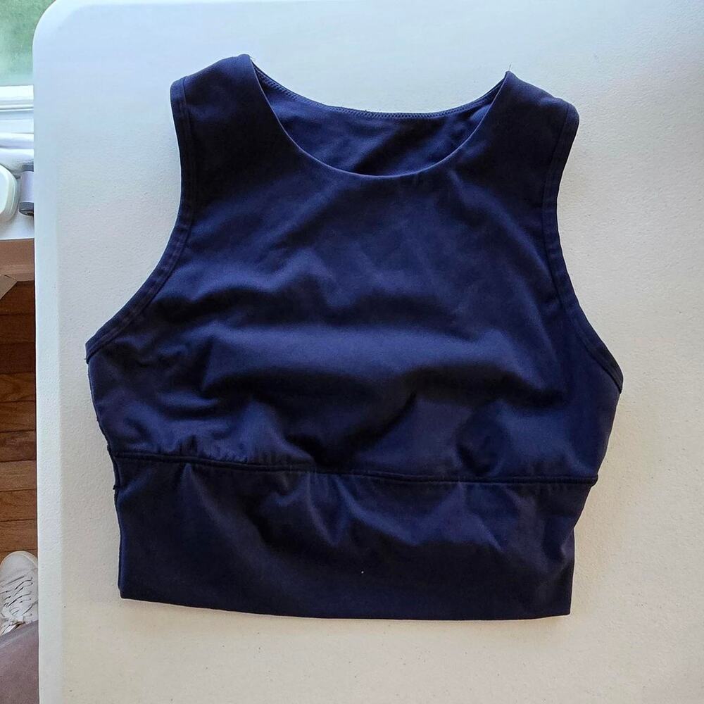 All in motion navy blue crop top bra M